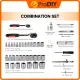 PRODIY 61PCS Combination Spanner socket wrench set ratchet wrench Repair Box Set Hardcase Tool Kit Hardware. 