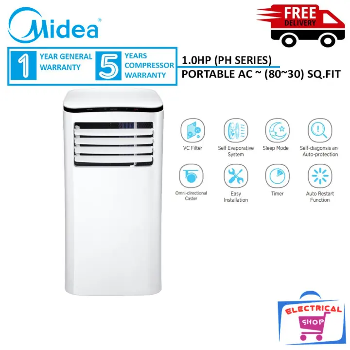 Midea Portable Air Conditioner Mph09crn1 1 0hp Mph 09crn1 Aircond Lazada