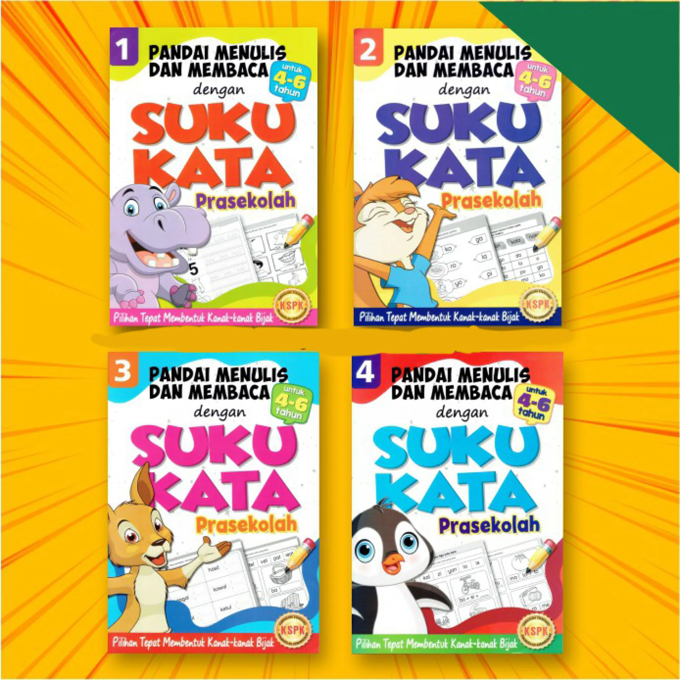 Ebook Suku Kata Buku Latihan Pra Sekolah Umur 4 6 Kindergarten Workbook Printable Pdf Format Lazada Singapore