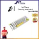 1st Player LANG MK680 3 Modes ( Wired, Wireless, Bluetooth ) RGB Light Mechanical Keyboard (White/Grey/Yellow). 