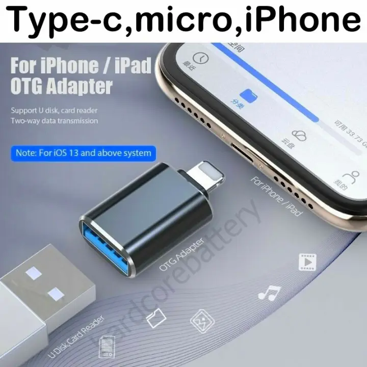 iPhone iOS 13 New System Apple OTG adapter USB 3.0 disk lighting converter data pendrive cable Without app Type-c Flash Drive iPad max pro plus +