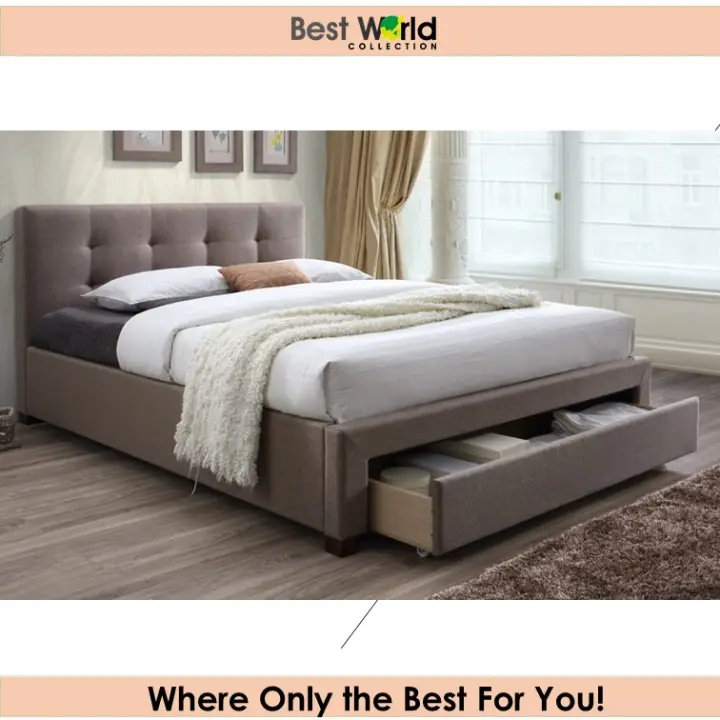 Best Adam Fabric Queen Bed Frame With, Good Queen Size Bed Frame