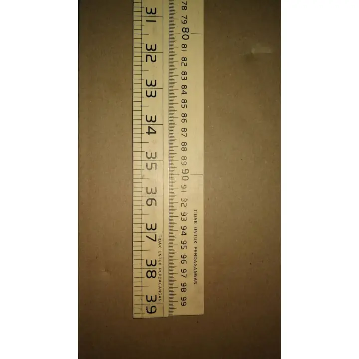 Wooden Ruler Pembaris Kayu 1 Meter 100cm Lazada