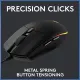Logitech G102 LightSync Gaming Mouse Black USB Wired with Customizable RGB Lighting/6 Programmable Buttons (910-005802). 