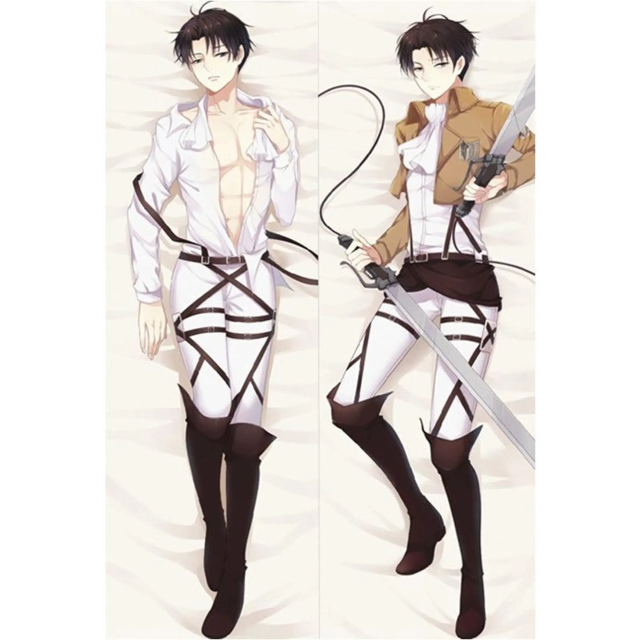 Anime Attack On Titan Pillow Cover Mikasa Levi Ackerman Pillowcase 3d Double Sided Bedding Hugging Body Pillow Case Customize 01 Lazada Singapore