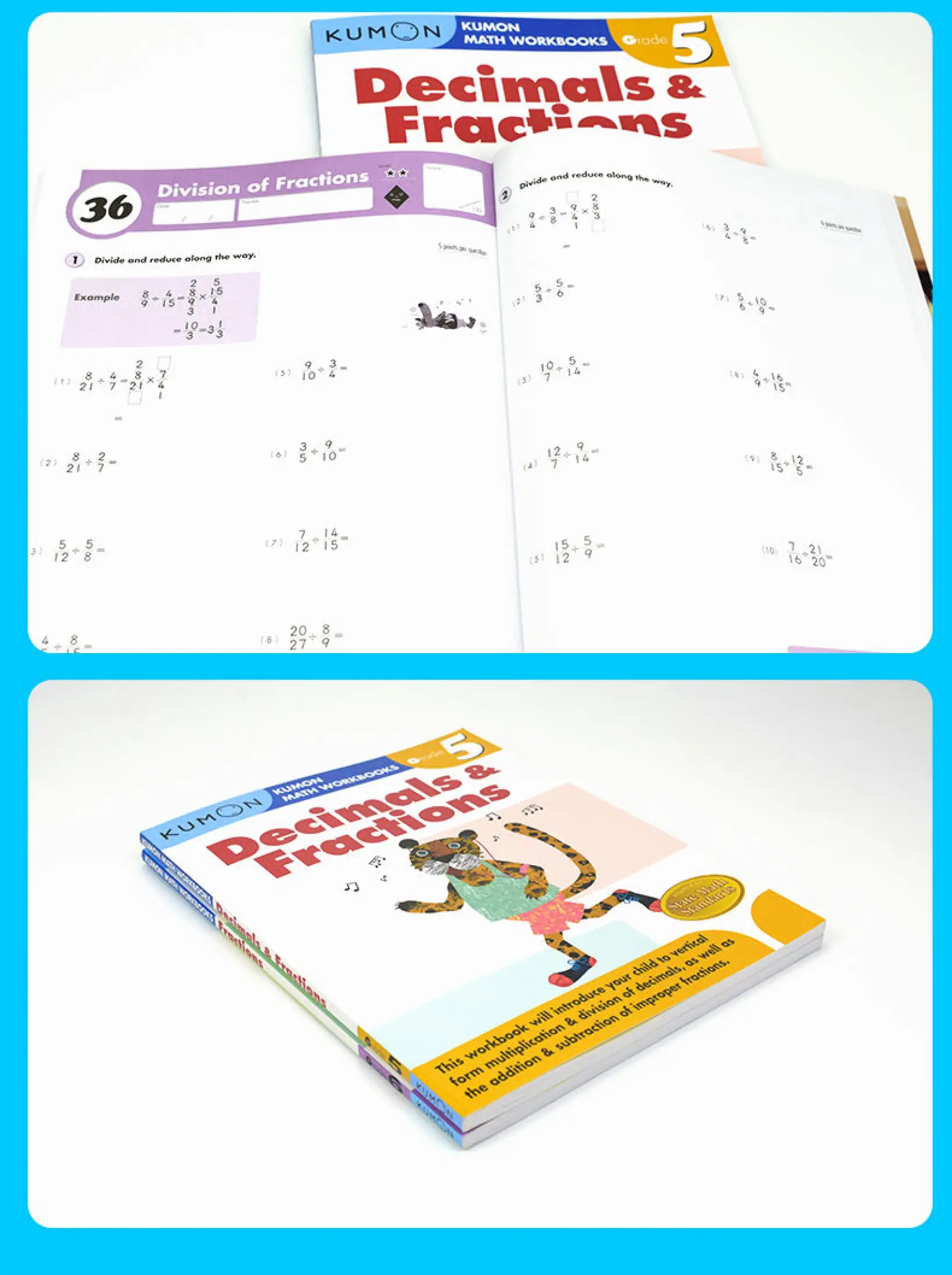 kumon calculation math workbooks g5 g6 mathematics training books for grade 5 and grade 6 in primary school grade 5 and grade 6 special training books for grade 5 and decimal 2 sets
