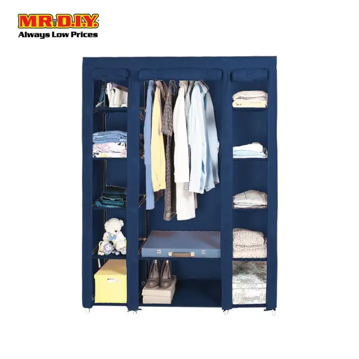 Mr Diy Non Woven Wardrobe 135x45x175cm Almari Baju Lazada