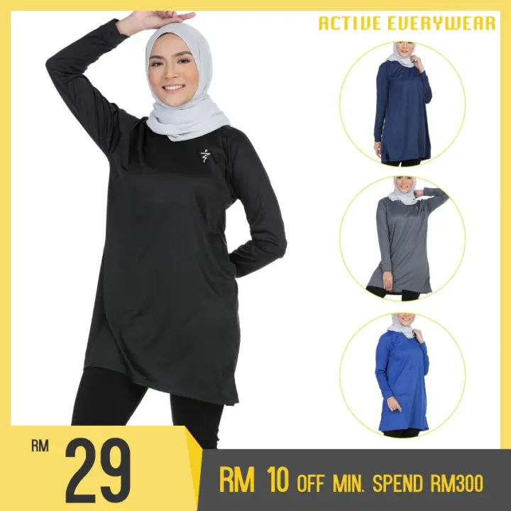 Status Emax Baju Sukan Muslimah Sport Tshirt M 5xl Lazada