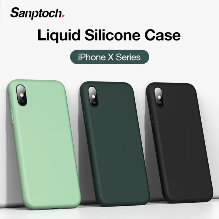 Sanptoch Liquid Soft Silicone Phone Case For Iphone X Xr Xs Max Full Lens Cover For Iphone Xs Max Full Camera Protection Casing Lazada Singapore