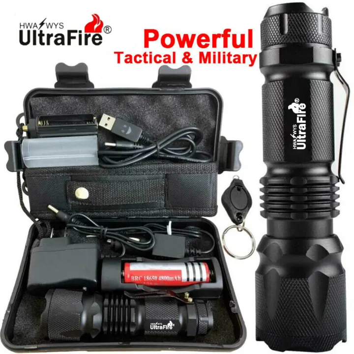 Original UltraFire Powerful 90000LM X 800 LED Light Tactical Military T6 LED Flashlight Torch Work Light