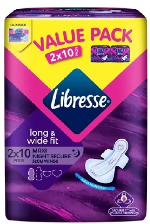 Libresse Maxi Night Secure 32cm 2 X 10s Lazada