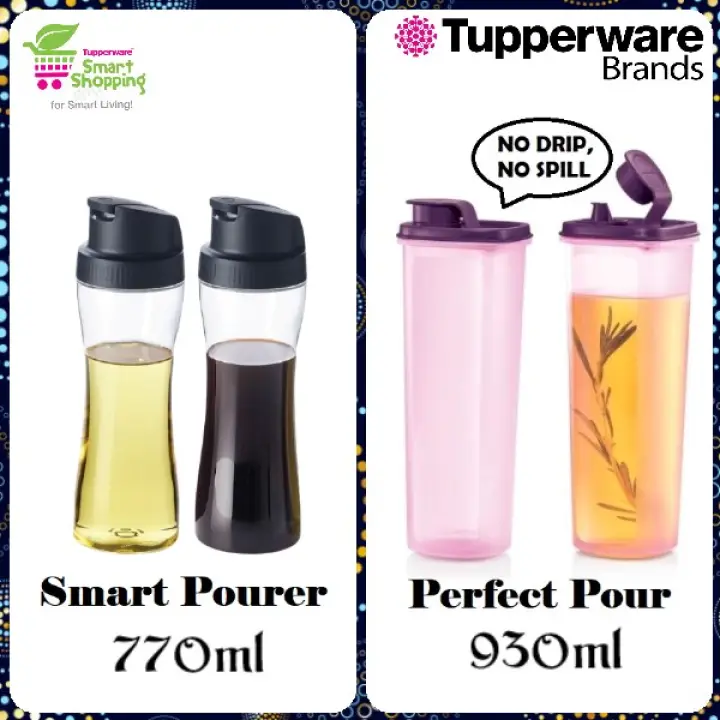 READY STOCK | Tupperware Smart Pourer 770ml | Perfect Pour 930ml | Botol BBQ sauces, soy sauce, sesame oil, olive oil