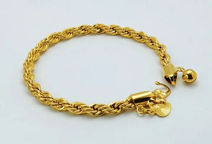 Rantai Tangan 5mm Emas Korea 24k Gold Plated Lazada