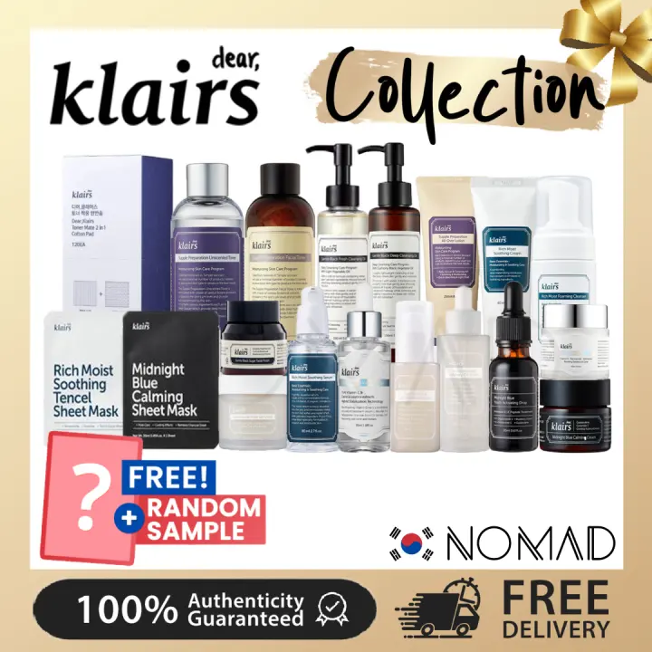 [Klairs] Dear Klairs Bestsellers Collection ( Supple Preparation Toner, Toner mate 2 in 1 Cotton Pad, All Over Lotion, Rich Smoothing Cream, etc)