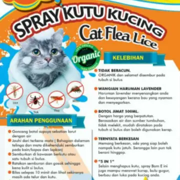 Beli ubat kutu bulu kucing Pada Harga Terendah  Lazada.com.my