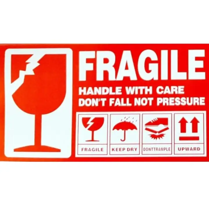 🇲🇾Ready Stock, 10pc/100pc Fragile sticker Fragile label warning label