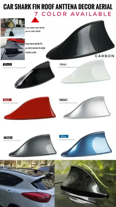 Car Shark Fin Antenna Car Shark Fin Car Roof Shark Fin Car Radio Antenna  Shark Fin Antenna Car Radio Fm Signal Kereta Antena Antena Radio Kereta 