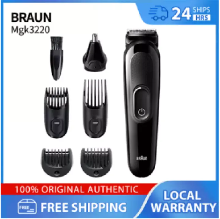 Braun Mgk3220 Cordless Hair Clipper, 6 In 1 Men's Beard Trimmer, Fully
