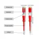 Electrician Test Pen Voltage Indicator Tester Screwdriver TTLIFE 100-500V Neon Light Non-Contact Insulation Test Pen. 