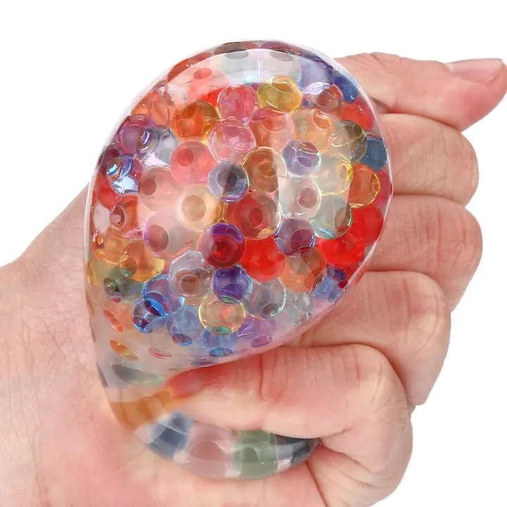 Fidget Toy Anti Relief Stress Spongy Rainbow Squeezable Grape Rainbow Pop it Ball Bead Pressure Pinball Toys For Boys