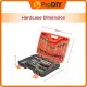 PRODIY 61PCS Combination Spanner socket wrench set ratchet wrench Repair Box Set Hardcase Tool Kit Hardware. 