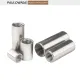 304 Stainless Steel Round Coupling Nuts M2 M 2.5 M3 M4 M5 M6 M8 M10 Extend Long Lead Screw Connection Nut Connector Joint Sleeve Nuts Metric Thread Length 4mm-50mm. 