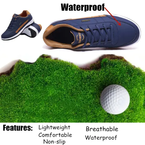 ใหม่รองเท้ากอล์ฟน้ำหนักเบารองเท้าผ้าใบรองเท้ากอล์ฟ Breathable กันน้ำ Anti-Slip รองเท้ารองเท้ากอล์ฟ Mens ขนาดพิเศษ37-48