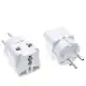 ISRAEL Travel Adapter 2-ways Outlet Power Plug, AU/ US/EU/UK to Israeli 3 Pin Grounded Plug Adaptor 10A 250V. 