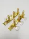 Takamine TGP0551NG Original Tuning Machine Heads Gold Die-Cast with Pearloid Buttons for Classical Guitar (1 Set of 2 pcs). 