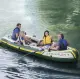 SEAHAWK 4 INTEX 68351  4-Person Inflatable Raft Rafting Boat Set With French Oars and High Output Hand Pump. 