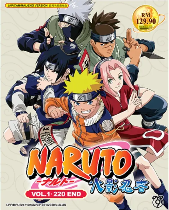 Naruto Eps 1 220 End Complete Anime Dvd Malay Cantonese English Version 火影忍者 Lazada