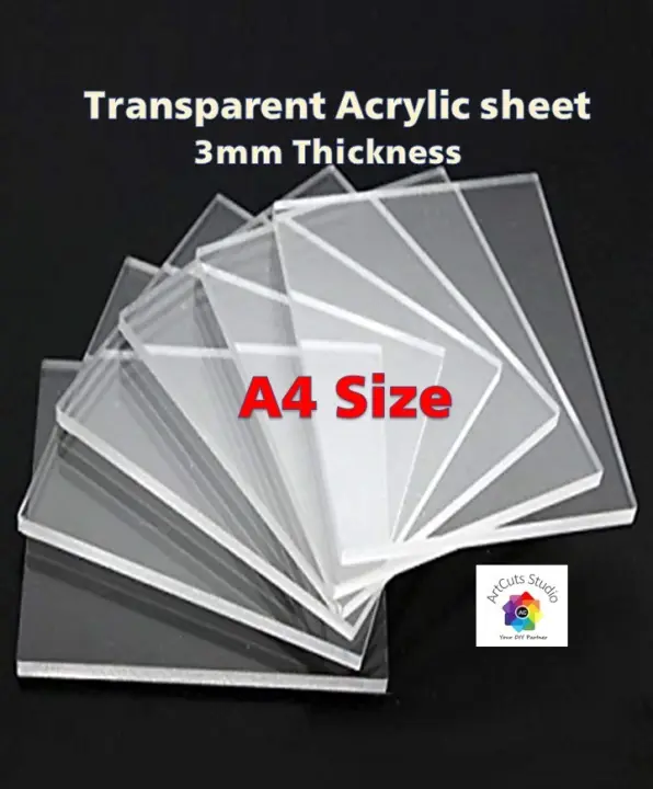3mm Transparent Acrylic Sheet A4 Size Cast Acrylic Malaysia Top Brand Lazada