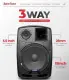 Baretone MAX-15NB / MAX15NB 15" Portable Speaker Bluetooth with Two UHF Wireless Microphone. 