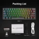Royal Kludge RK61 Mechanical Keyboard TKL 61 Keys Wireless Bluetooth 2.4Ghz Three Mode 60% RGB Office Hot swappable keyboards Red Switches. 