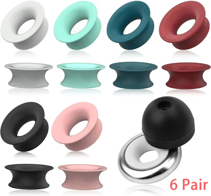 6 Pairs Mute Style Pack for Loop Earplugs, Extra 5 dB Noise Reduction Mute Earplugs for Loop Engage/Loop Experience, 6 Colors Replacement Accessories