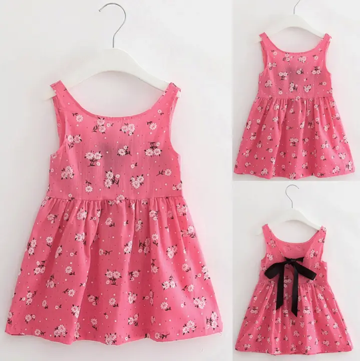 Toddler Girls Summer Princess Dress Kids Baby Party Wedding Sleeveless Dresses Baju Budak Perempuan Murah Cantik Style Lazada
