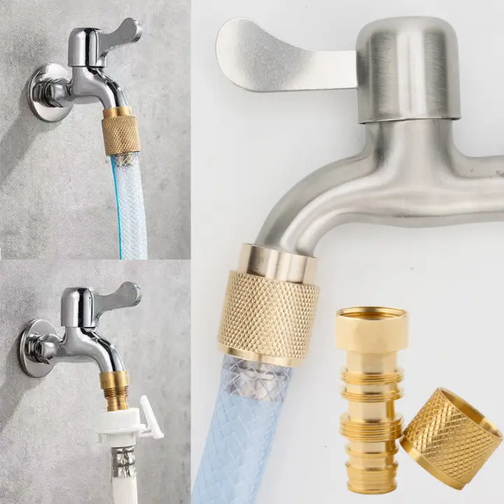 Brass Faucet Adapter Hose Quick, Garden Hose To Sink Faucet Connector