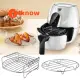 I know 2PCS Air Fryer Rack Set Creative Steaming Rack Double-layer Rack with Skewers. 