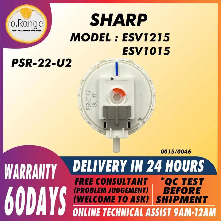 PSR-22-U2 ESV1015 / ESV1215 SHARP WASHING MACHINE WATER LEVEL PRESSURE LEVEL (SENSOR LEVEL AIR)