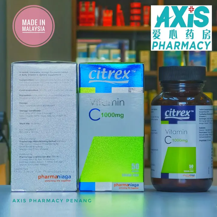 Citrex Vitamin C 1000mg 50 S Tablets Sugar Free Exp 10 2023 Lazada