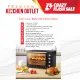 Firenzzi 100L Counter Top Oven TO-5210 | TO-5110 | 6 Cooking Functions | Double Layer Glass Door. 