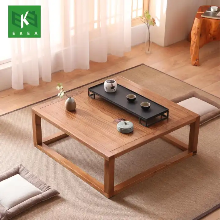 Ekea Japanese Style Tatami Coffee Table, Low Square Wooden Coffee Table