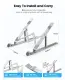ORICO Foldable Laptop Stand Holder Riser Portable Adjustable Aluminum Notebook Stand Computer Stand 7 Angles for MacBook Tablets. 