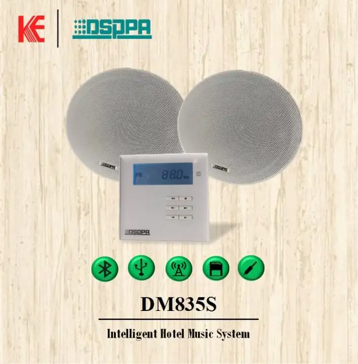DSPPA DM835 Smart Home on Wall Music Amplifier Built In Bluetooth Function & FM Tuner & USB Player