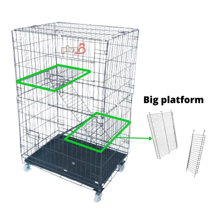 BIG PLATFORM era230 2/3 Level Cat Cage / Sangkar Kucing 2/3 