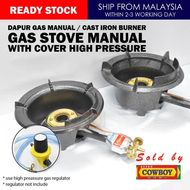 High Pressure Cast Iron Burner Dapur Masak Manual Gas Stove Cooker Manual Lazada