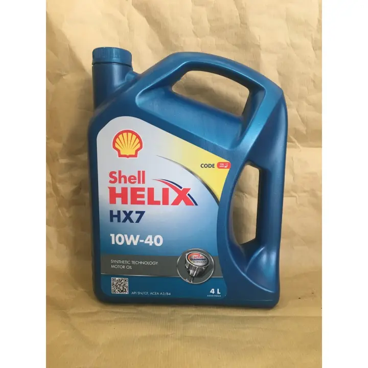 Free Sticker Mileage Shell Helix Hx7 Api Sn Cf 10w40 Semi Synthetic Technology Motor Engine Oil 4litre Lazada