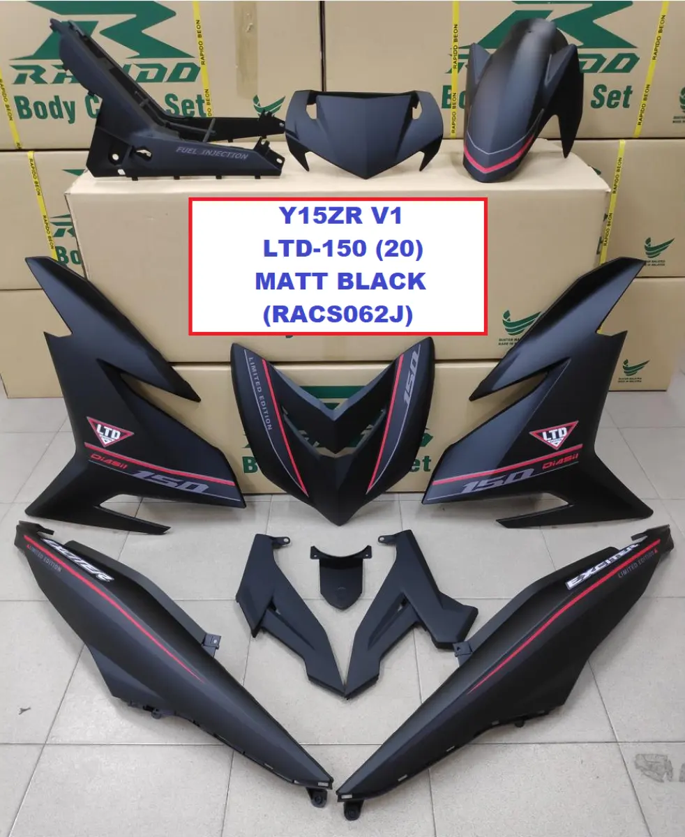 Coverset Y15zr V1 Ltd 150 20 Matt Black Rapido Body Cover Set Yamaha Ysuku Y15 Motor Accessories Warna Hitam Black Matte Red Merah Racs062j Lazada