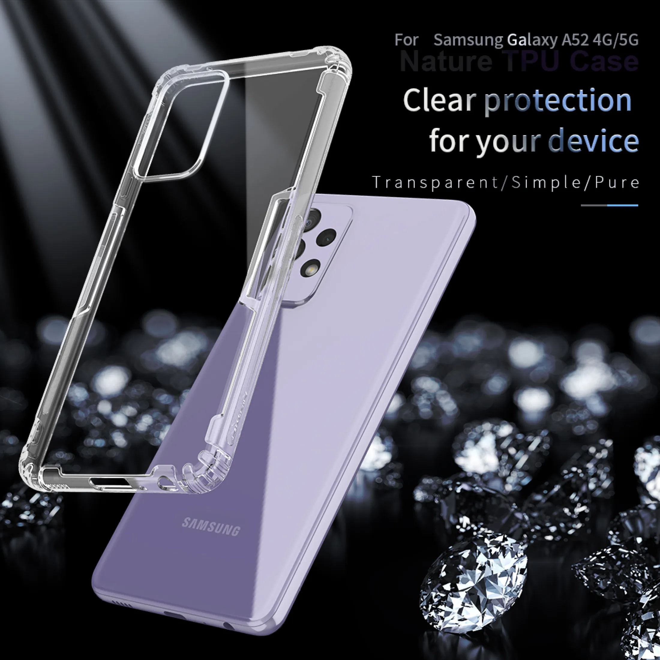 Nillkin Samsung Galaxy A52 4G / 5G Soft Case Nature TPU Cases Ultra Thin 0.6mm Silicone Back Cover 2
