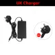3 Pins 12V 18V 21V Charger For 18V 24V 36VF 48VF 88VF 128VF 388VF 588VF 928VF Electric Lithium Battery UK Adapter. 